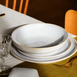 Assiettes Creuses|Céladon Paris Assiette creuse | Blanc nacré