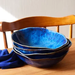 Assiettes Creuses|Céladon Paris Assiette creuse Onda | Bleu abyssal