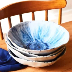 Assiettes Creuses|Céladon Paris Assiette creuse Onda | Bleu écume