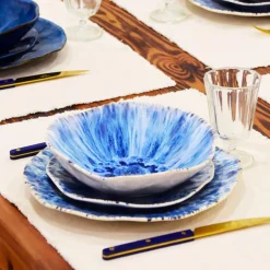 Assiettes Creuses|Céladon Paris Assiette creuse Onda | Bleu écume