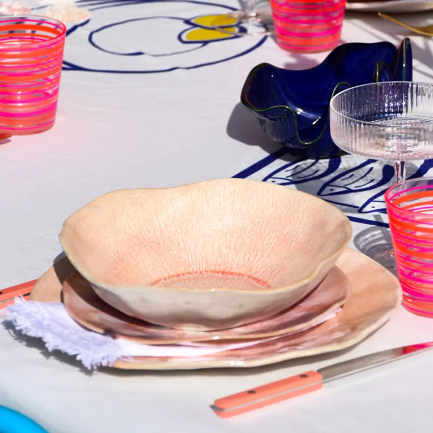 Assiettes Creuses|Céladon Paris Assiette creuse Onda | Corail doré