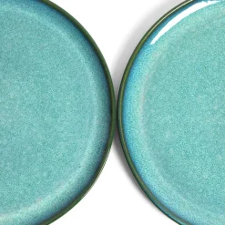 Plats Et Saladiers|Assiettes Plates|Céladon Paris Assiette de présentation | Vert turquoise