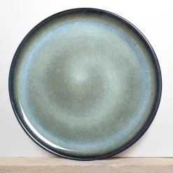 Plats Et Saladiers|Assiettes Plates|Céladon Paris Assiette de présentation | Bleu brume