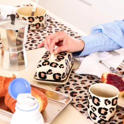 Beurriers & Coquetiers|Céladon Paris Beurrier | Léopard