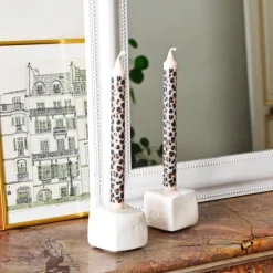 Lifestyle|Céladon Paris Bougeoirs Sol | Blanc