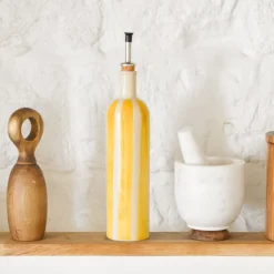 Bouteilles D'Huile|Céladon Paris Bouteille d'huile | Jaune Linhas