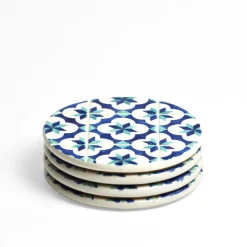 Dessous De Verre|Céladon Paris Dessous de verre | Bleu & Vert d'eau Azulejos