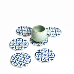 Dessous De Verre|Céladon Paris Dessous de verre | Bleu & Vert d'eau Azulejos