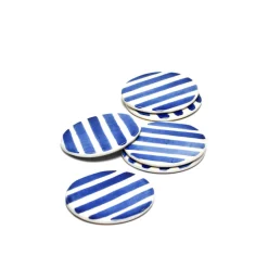 Dessous De Verre|Céladon Paris Dessous de verre | Bleu Linhas