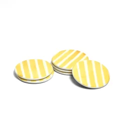 Dessous De Verre|Céladon Paris Dessous de verre | Jaune Linhas