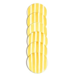 Dessous De Verre|Céladon Paris Dessous de verre | Jaune Linhas