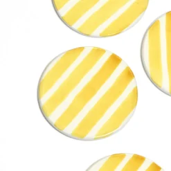 Dessous De Verre|Céladon Paris Dessous de verre | Jaune Linhas