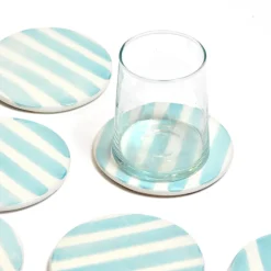 Dessous De Verre|Céladon Paris Dessous de verre | Vert d'eau Linhas