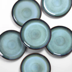 Assiettes Plates|Céladon Paris Grande assiette | Bleu brume