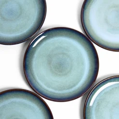 Assiettes Plates|Céladon Paris Grande assiette | Bleu brume