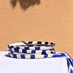 Assiettes Plates|Céladon Paris Grande assiette | Bleu Linhas