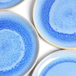 Assiettes Plates|Céladon Paris Grande assiette | Bleu minéral