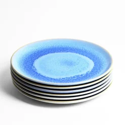 Assiettes Plates|Céladon Paris Grande assiette | Bleu minéral