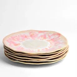 Assiettes Plates|Céladon Paris Grande assiette Onda | Rose anémone
