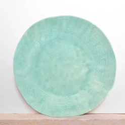 Assiettes Plates|Céladon Paris Grande assiette Onda | Vert d'eau