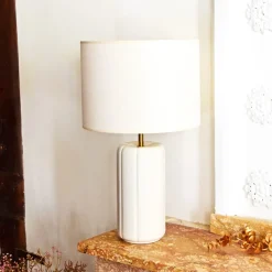 Lifestyle|Céladon Paris Lampe Luzia | Blanc & Coton