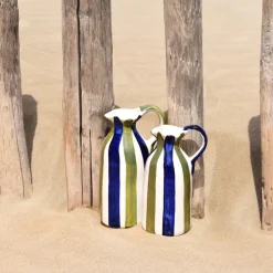 Pichets Et Vases|Céladon Paris Petit pichet | Bleu & Vert Linhas