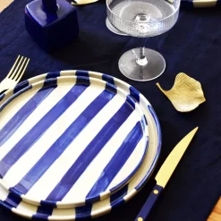 Assiettes Plates|Céladon Paris Petite assiette | Bleu Linhas