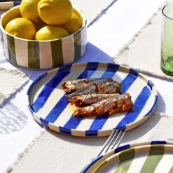 Assiettes Plates|Céladon Paris Petite assiette | Bleu Linhas