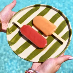 Assiettes Plates|Céladon Paris Petite assiette | Vert Linhas