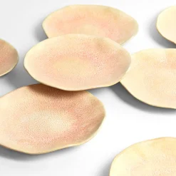 Assiettes Plates|Céladon Paris Petite assiette Onda | Corail doré