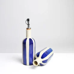Bouteilles D'Huile|Céladon Paris Petite bouteille d'huile | Bleu Linhas