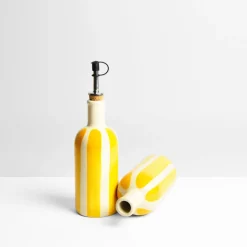 Bouteilles D'Huile|Céladon Paris Petite bouteille d'huile | Jaune Linhas