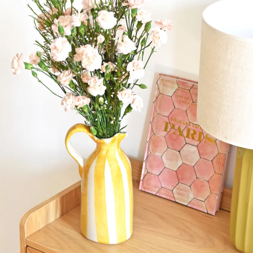 Pichets Et Vases|Céladon Paris Pichet | Jaune Linhas