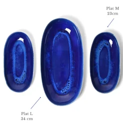 Plats Et Saladiers|Céladon Paris Plat de service L | Bleu odyssée