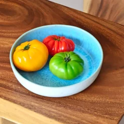 Plats Et Saladiers|Céladon Paris Plat de service rond | Bleu água