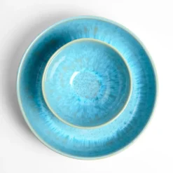 Plats Et Saladiers|Céladon Paris Plat de service rond | Bleu água