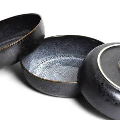 Plats Et Saladiers|Céladon Paris Plat de service rond | Noir écume