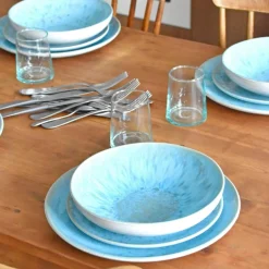 Service À Prix Doux|Céladon Paris Service pour 8 | Bleu água