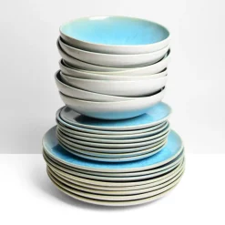 Service À Prix Doux|Céladon Paris Service pour 8 | Bleu água