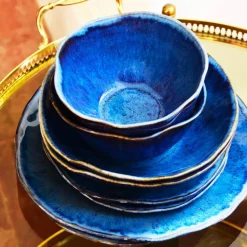 Service À Prix Doux|Céladon Paris Service pour 2 Onda | Bleu abyssal