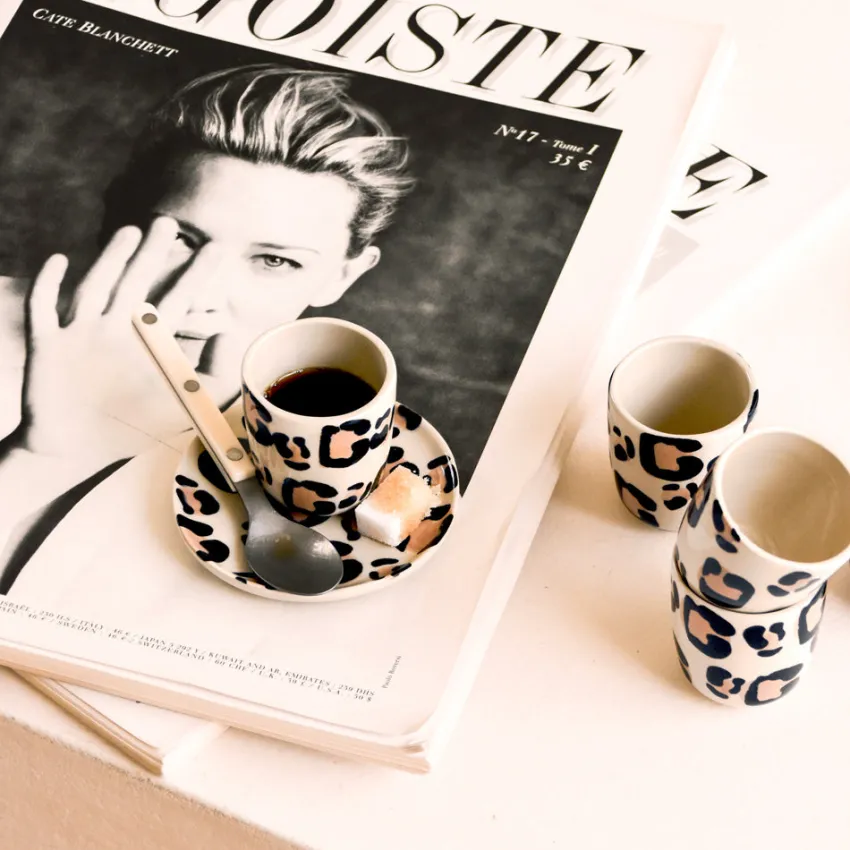 Bar À Tasses|Céladon Paris Set de 2 tasses expresso | Léopard